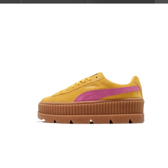 Puma X Fenty By Rihanna Cleated
Creeper Lace Up Suede Yellow Sz 9.5 - Picture 5 of 16